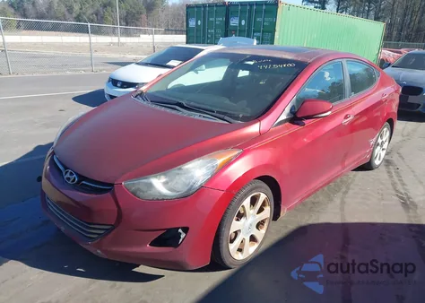 2013 Hyundai Elantra Limited z USA, uszkodzony, nr VIN 5NPDH4AE6DH351371